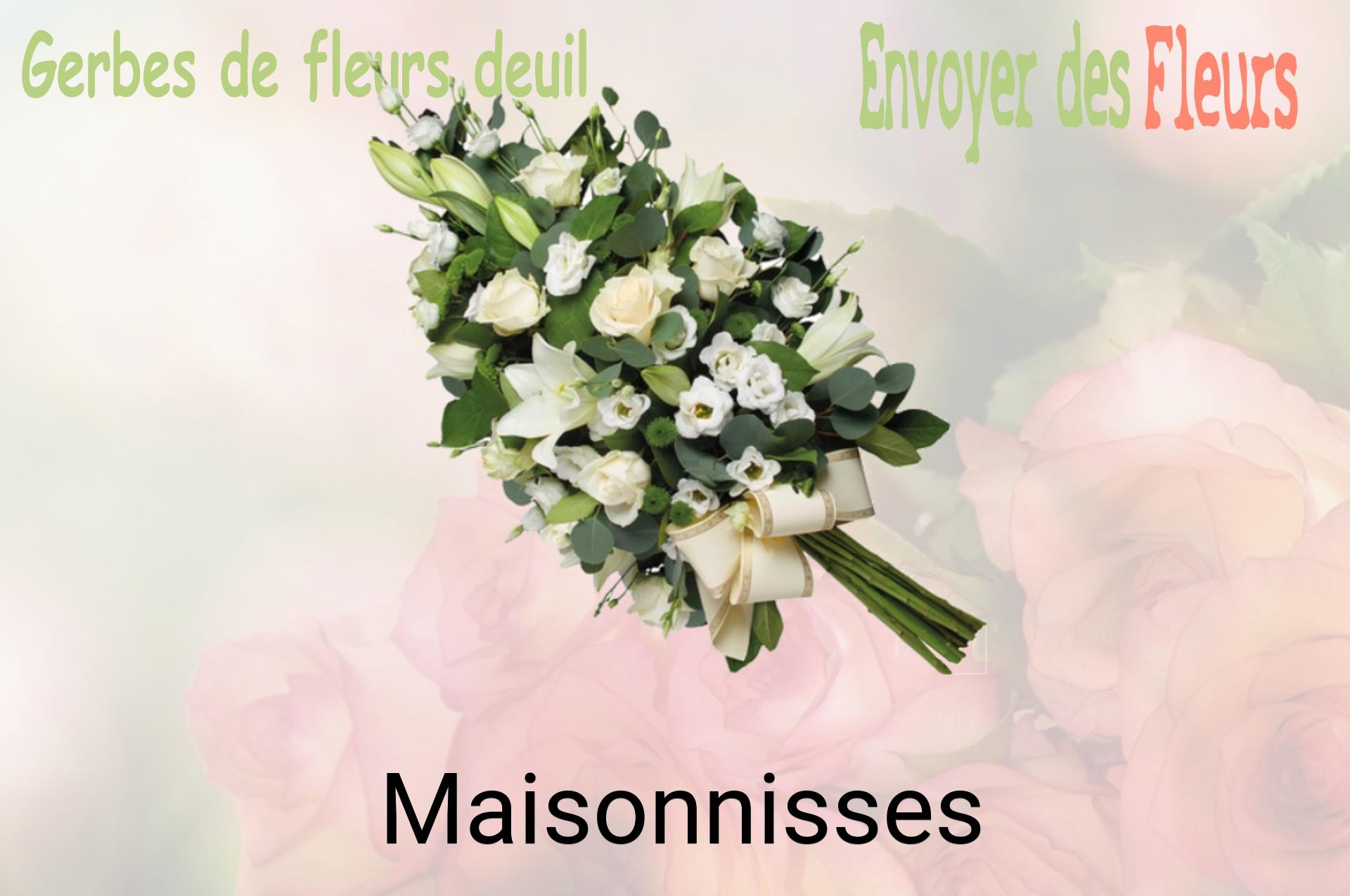 Gerbe de fleurs de deuil livrée à Maisonnisses